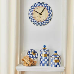 MacKenzie-Childs Royal Check Wall Clock| Room Accents