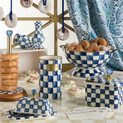 MacKenzie-Childs Royal Check Wood Paper Towel Holder| Kitchen Storage & Organization