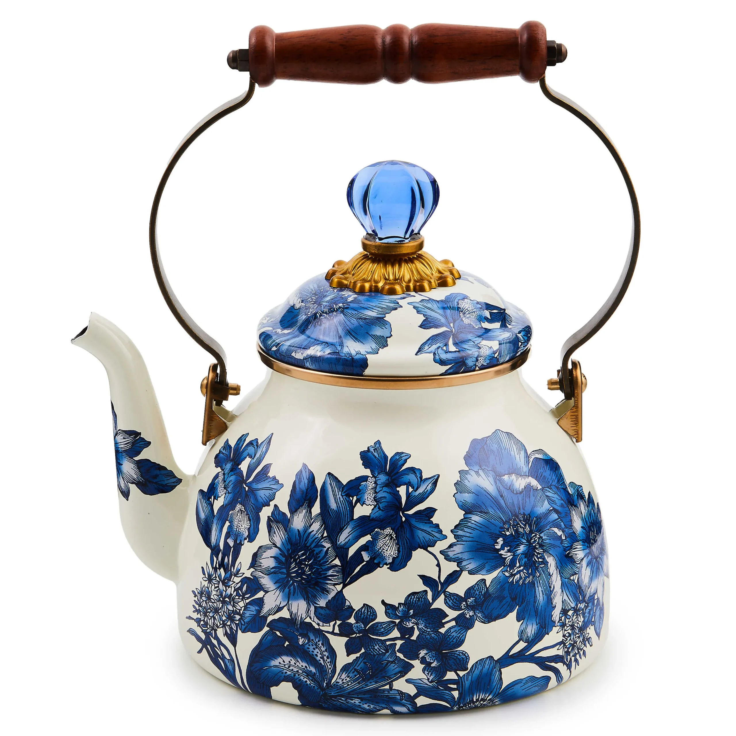 MacKenzie-Childs Royal English Garden 2 Quart Tea Kettle| The Coffee Shop|Tea Kettles