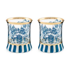 MacKenzie-Childs Royal English Garden Tumbler Glass, Set of 2| Easter|Spring