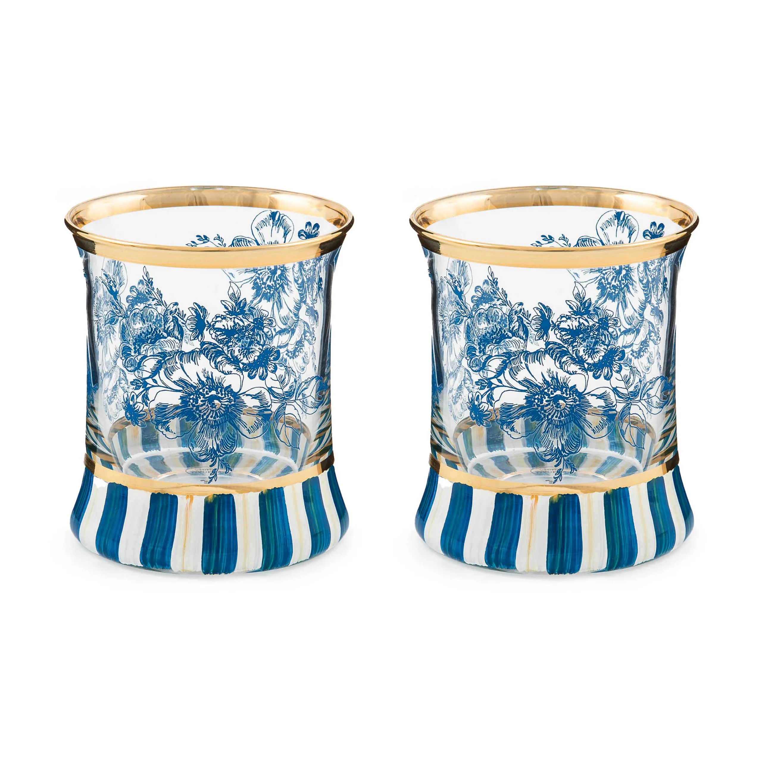 MacKenzie-Childs Royal English Garden Tumbler Glass, Set of 2| Easter|Spring