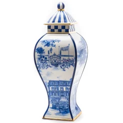 MacKenzie-Childs Royal Toile Large Ginger Jar| Kitchen Storage & Organization