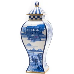 MacKenzie-Childs Royal Toile Large Ginger Jar| Kitchen Storage & Organization