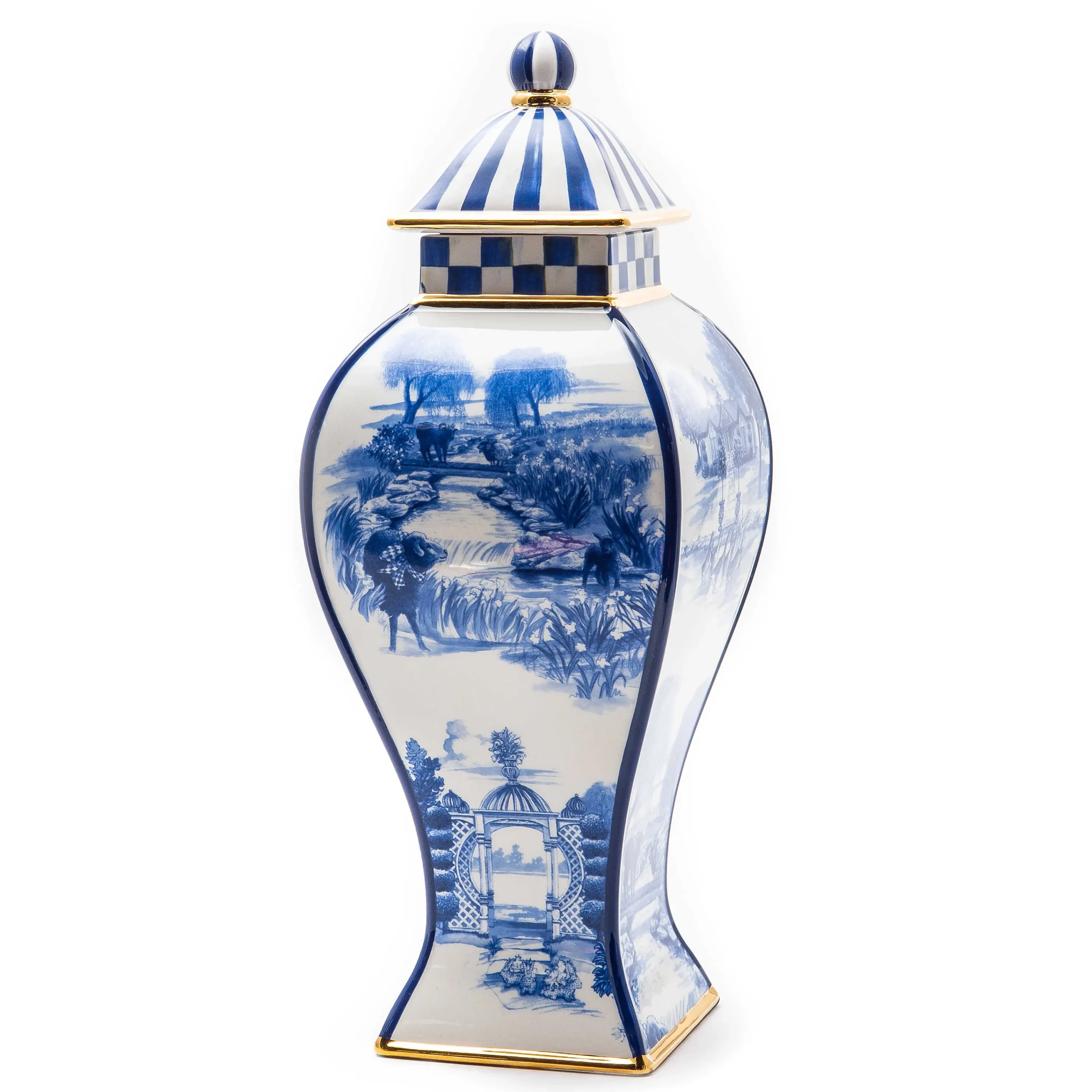 MacKenzie-Childs Royal Toile Large Ginger Jar| Kitchen Storage & Organization