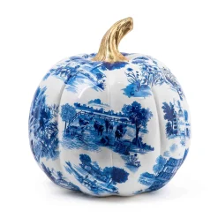 MacKenzie-Childs Royal Toile Large Pumpkin| Pumpkins|The Halloween Shop