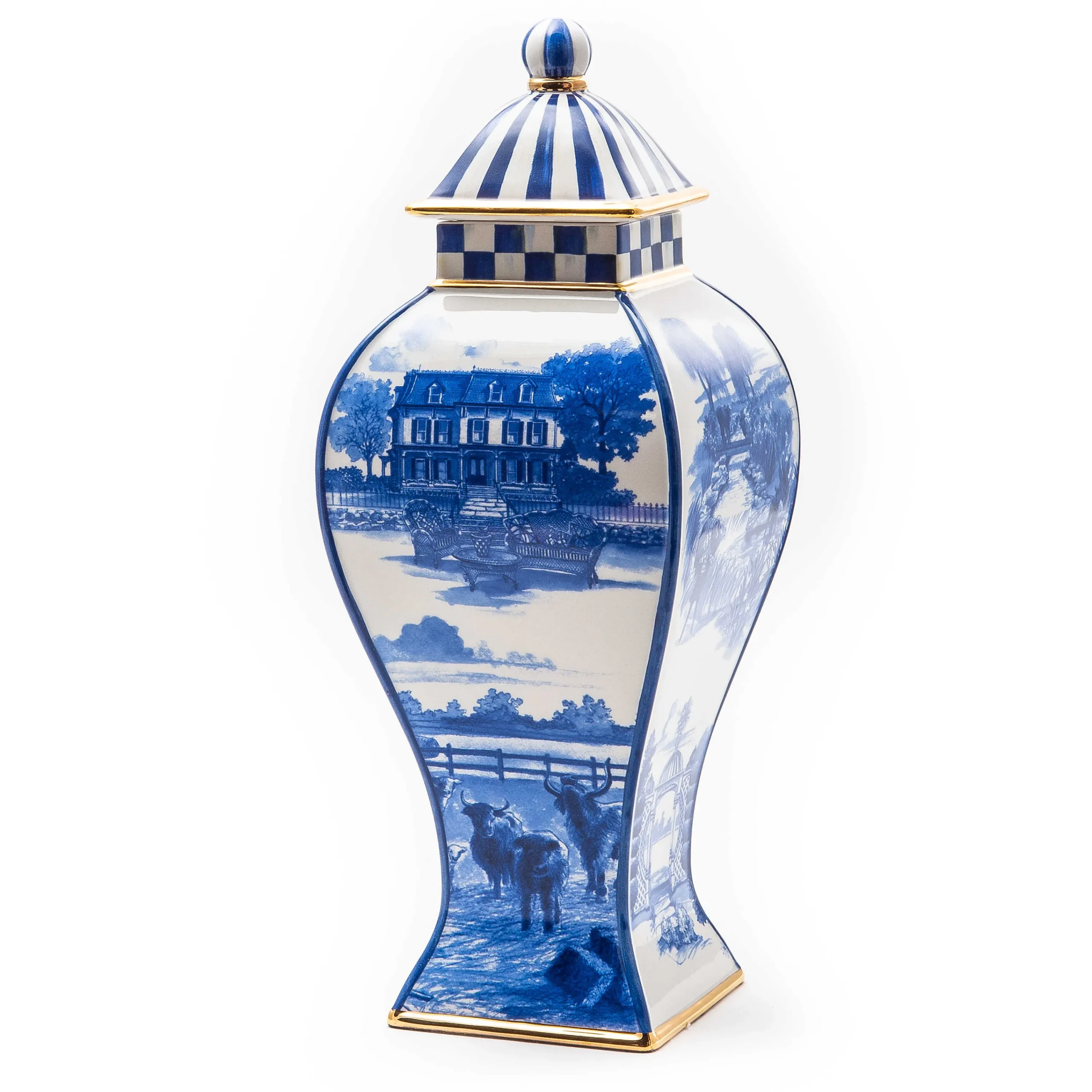 MacKenzie-Childs Royal Toile Small Ginger Jar| Kitchen Storage & Organization