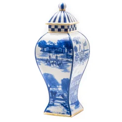 MacKenzie-Childs Royal Toile Small Ginger Jar| Kitchen Storage & Organization