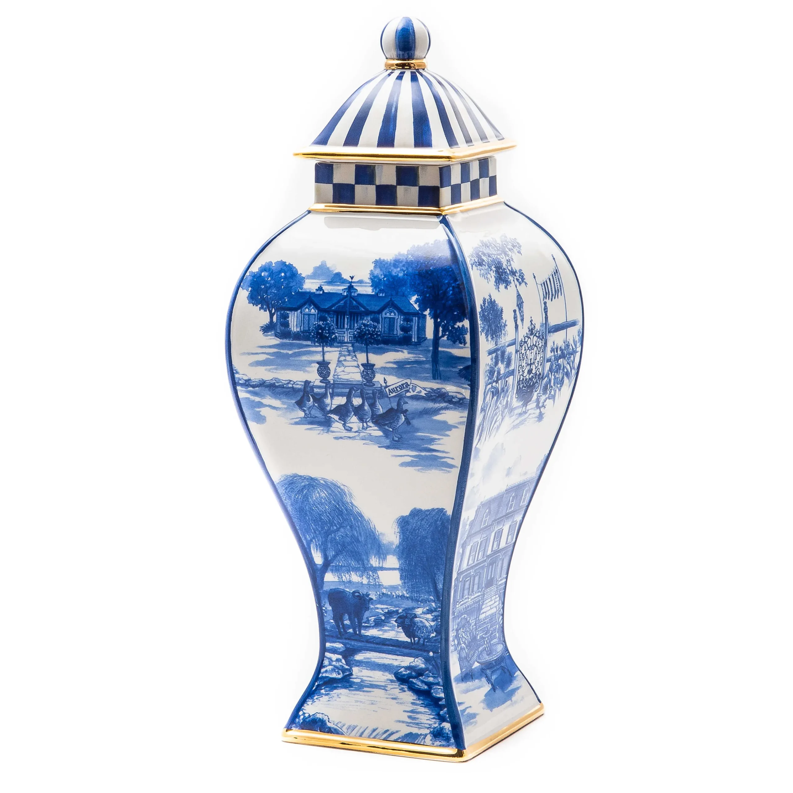 MacKenzie-Childs Royal Toile Small Ginger Jar| Kitchen Storage & Organization