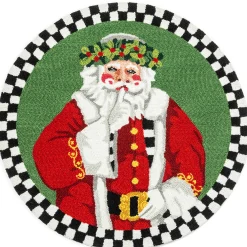 MacKenzie-Childs Santa Lucia 3' Round Rug| Holiday|Rugs