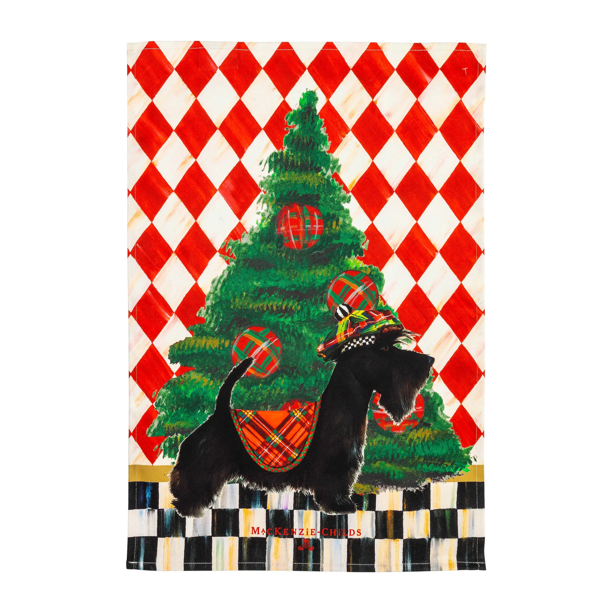 MacKenzie-Childs Scottie Dish Towel| Holiday|Kitchen & Table Linens