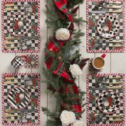 MacKenzie-Childs Scottish Bouquet Stacking Mugs - Set of 4| Holiday|Drinkware