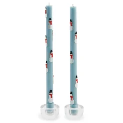 MacKenzie-Childs Snowman Dinner Candles, Set of 2| Holiday|Candles & Fragrances