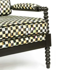 MacKenzie-Childs Spindle Check Outdoor Loveseat| Outdoor|Spring