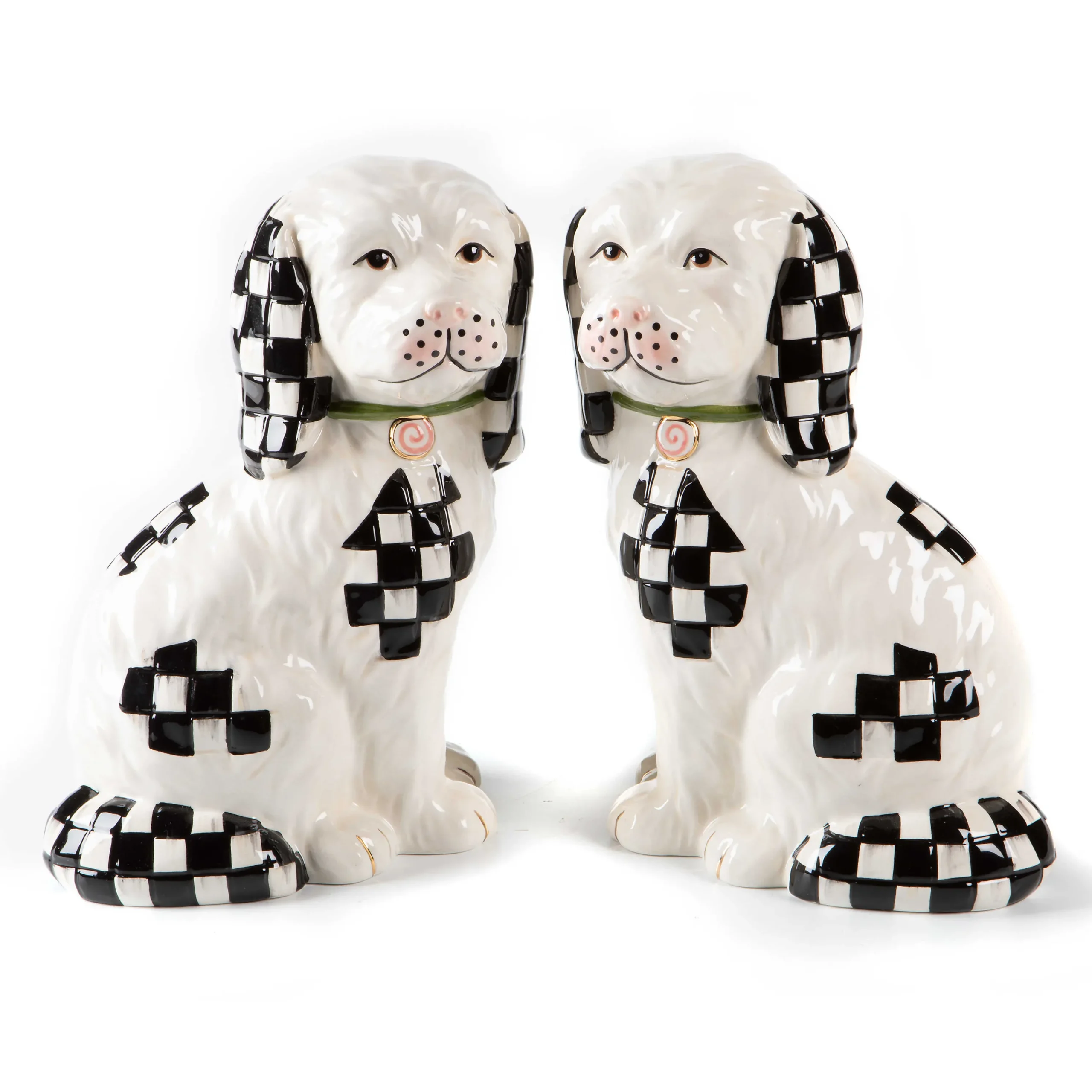 MacKenzie-Childs Staffordshire Dog Figures - Set of 2| Spring|Room Accents