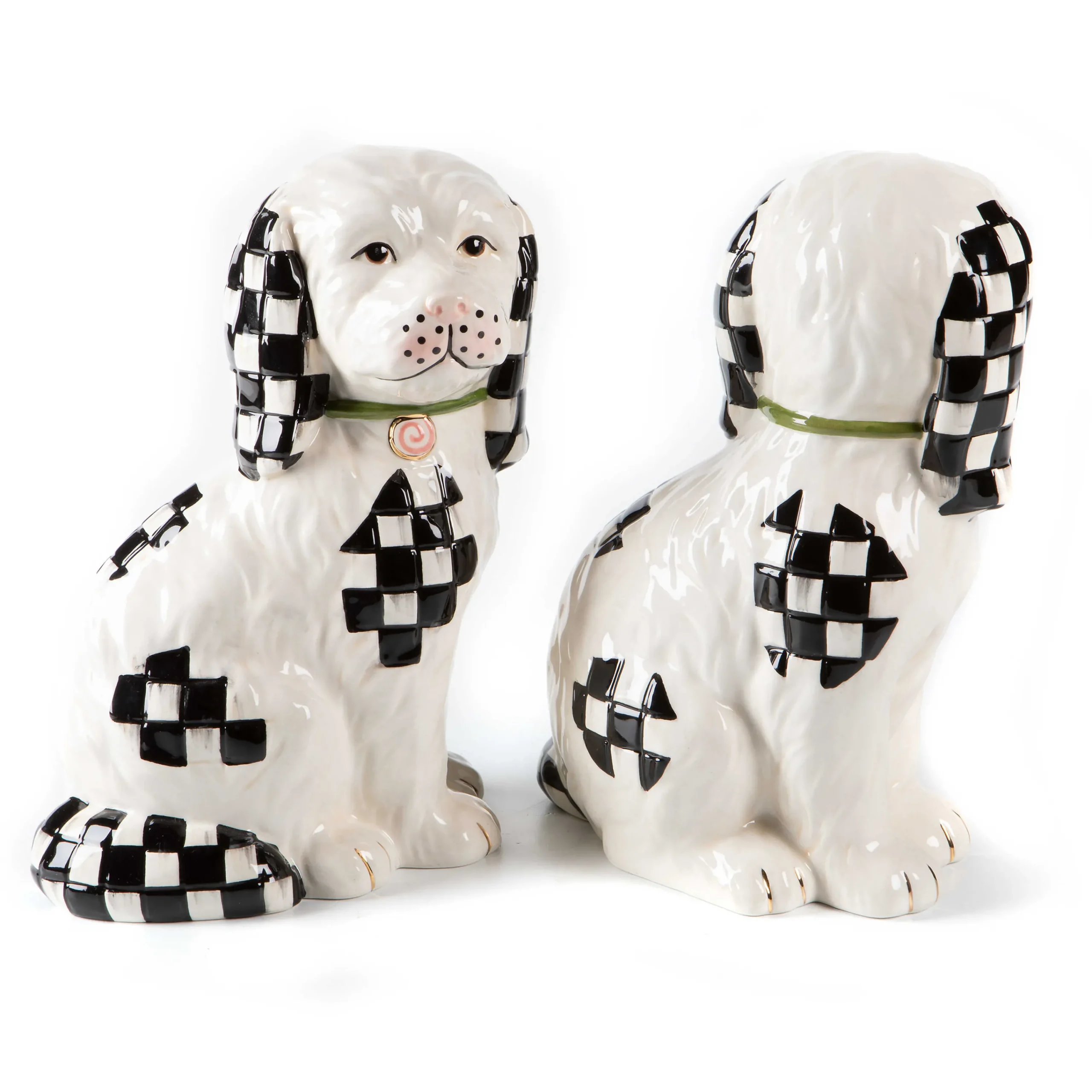 MacKenzie-Childs Staffordshire Dog Figures - Set of 2| Spring|Room Accents
