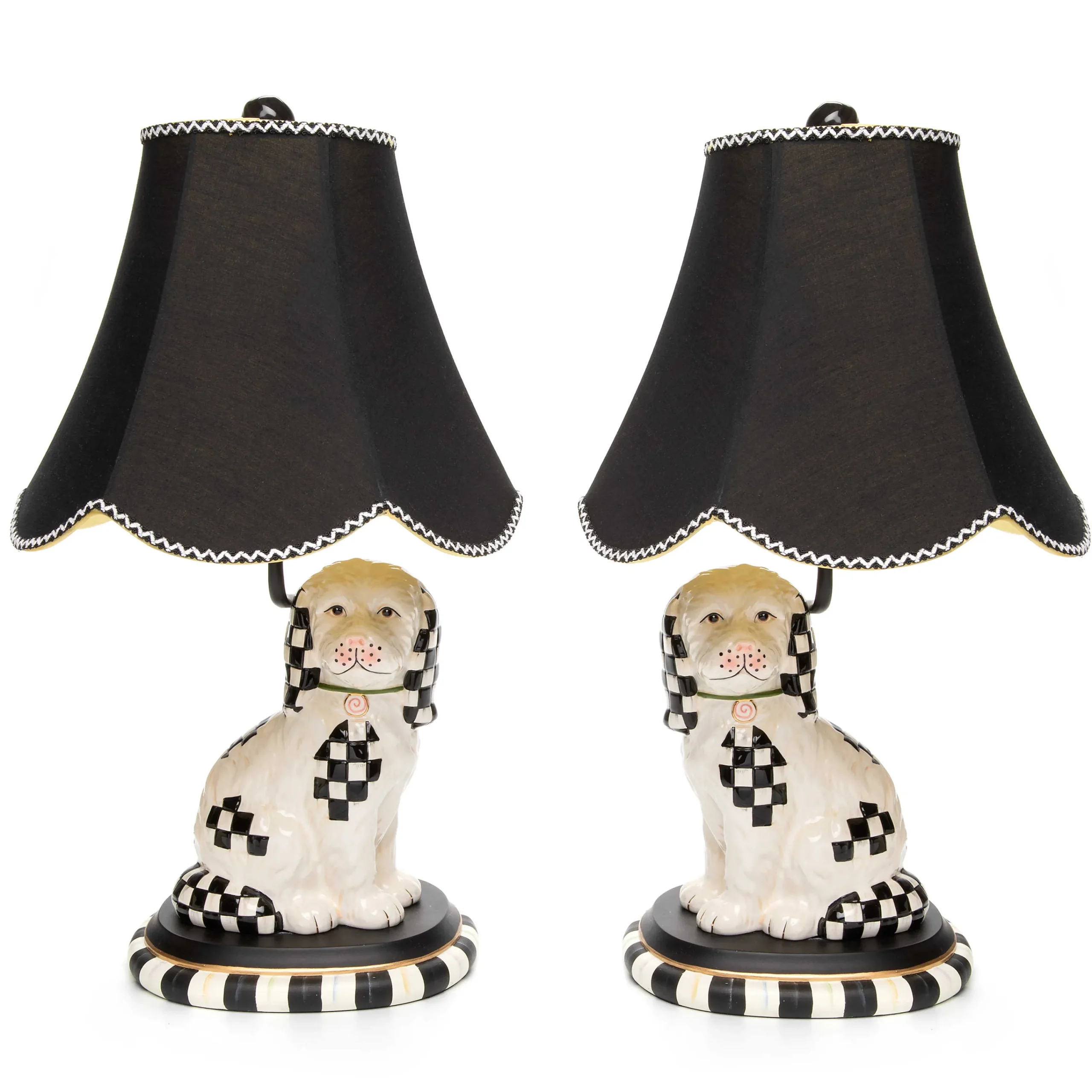 MacKenzie-Childs Staffordshire Dog Lamps, Set of 2| Lighting