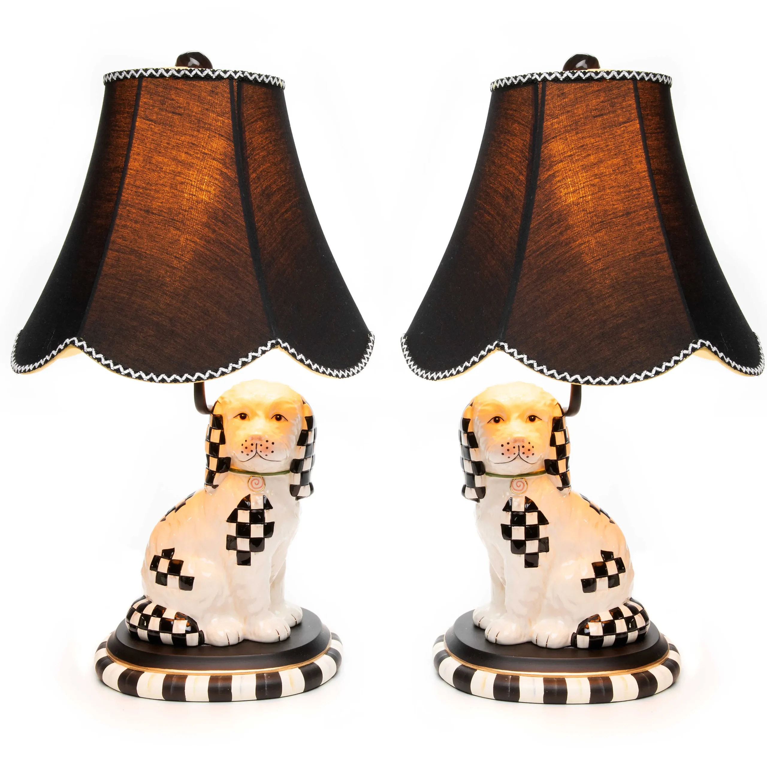 MacKenzie-Childs Staffordshire Dog Lamps, Set of 2| Lighting