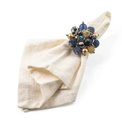 MacKenzie-Childs Starry Night Beaded Napkin Rings, Set of 4| Holiday|Kitchen & Dining Sets
