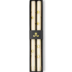 MacKenzie-Childs Stars Gold Dinner Candles, Set of 2| Holiday|Candles & Fragrances