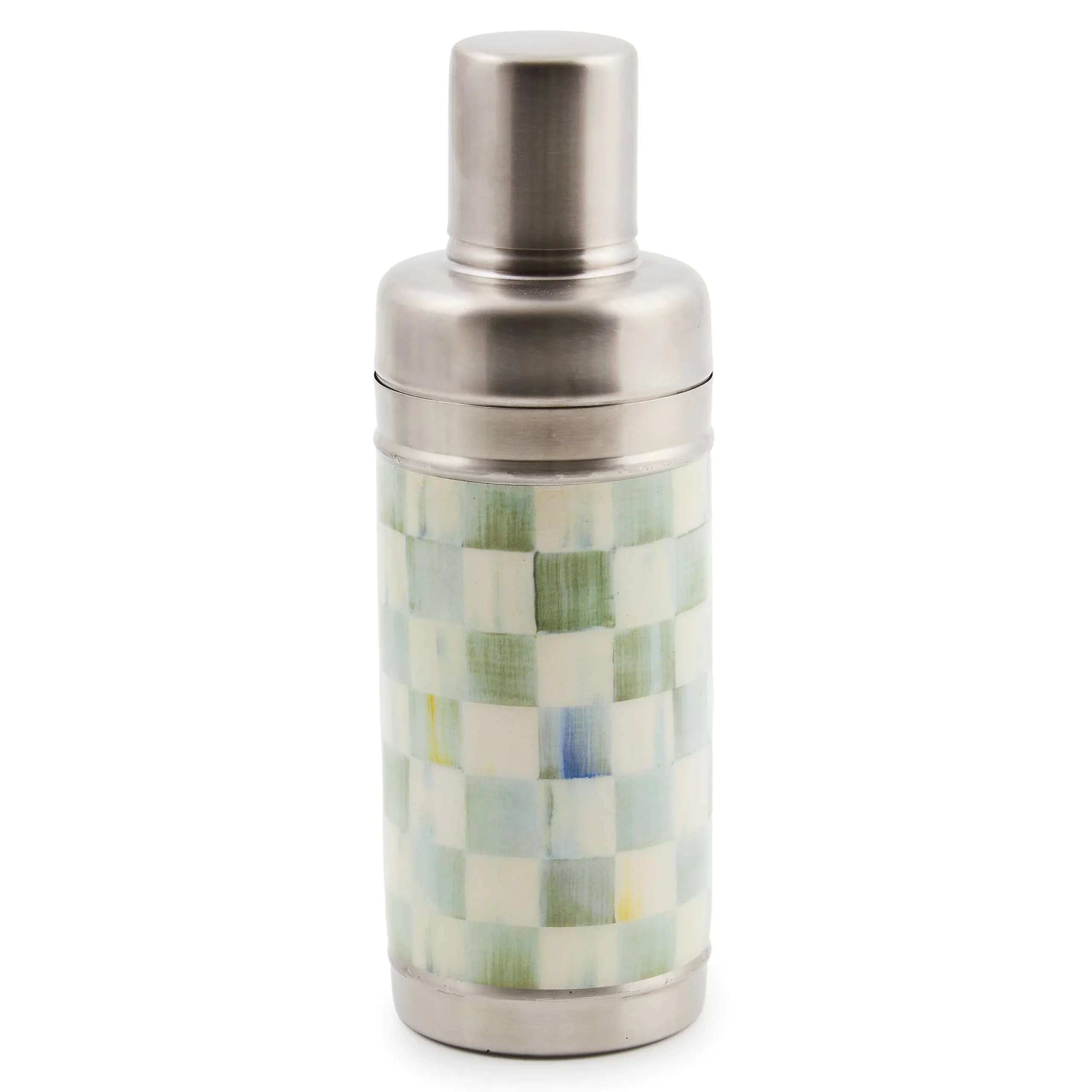 MacKenzie-Childs Sterling Check 3260 Cocktail Shaker| Fall Entertaining|Bar Entertaining