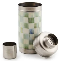 MacKenzie-Childs Sterling Check 3260 Cocktail Shaker| Fall Entertaining|Bar Entertaining