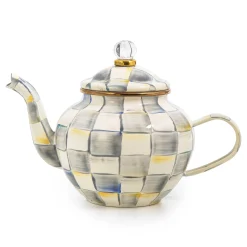 MacKenzie-Childs Sterling Check 4 Cup Teapot| The Coffee Shop|Tea Kettles
