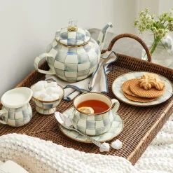 MacKenzie-Childs Sterling Check 4 Cup Teapot| The Coffee Shop|Tea Kettles