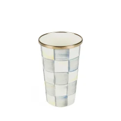 MacKenzie-Childs Sterling Check 10 Ounce Tumbler| Bar Entertaining|Dinnerware & Flatware