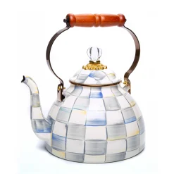 MacKenzie-Childs Sterling Check 3 Quart Tea Kettle| Fall Entertaining|Tea Kettles
