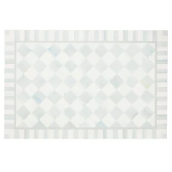 MacKenzie-Childs Sterling Check 2' x 3' Floor Mat| Rugs