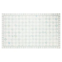 MacKenzie-Childs Sterling Check 3' x 5' Floor Mat| Rugs
