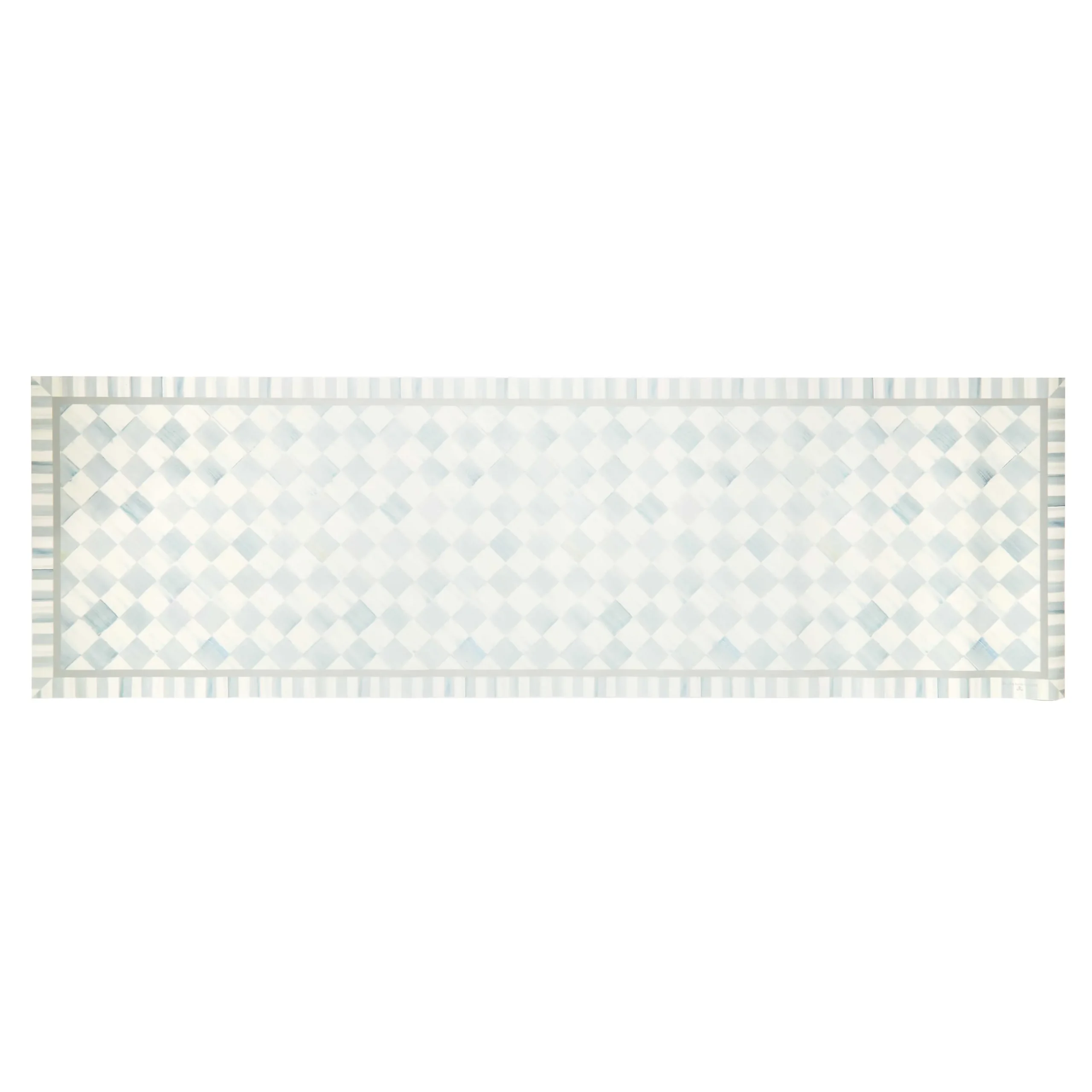 MacKenzie-Childs Sterling Check 2'6 x 8' Runner Floor Mat| Rugs