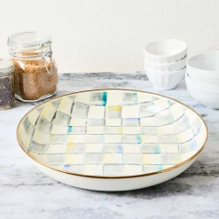MacKenzie-Childs Sterling Check Abundant Bowl| Serveware