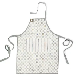 MacKenzie-Childs Sterling Check Bistro Apron| Accessories|Kitchen & Table Linens