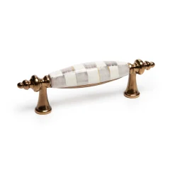 MacKenzie-Childs Sterling Check Brass Drawer Pull| Finishing Touches|Room Accents