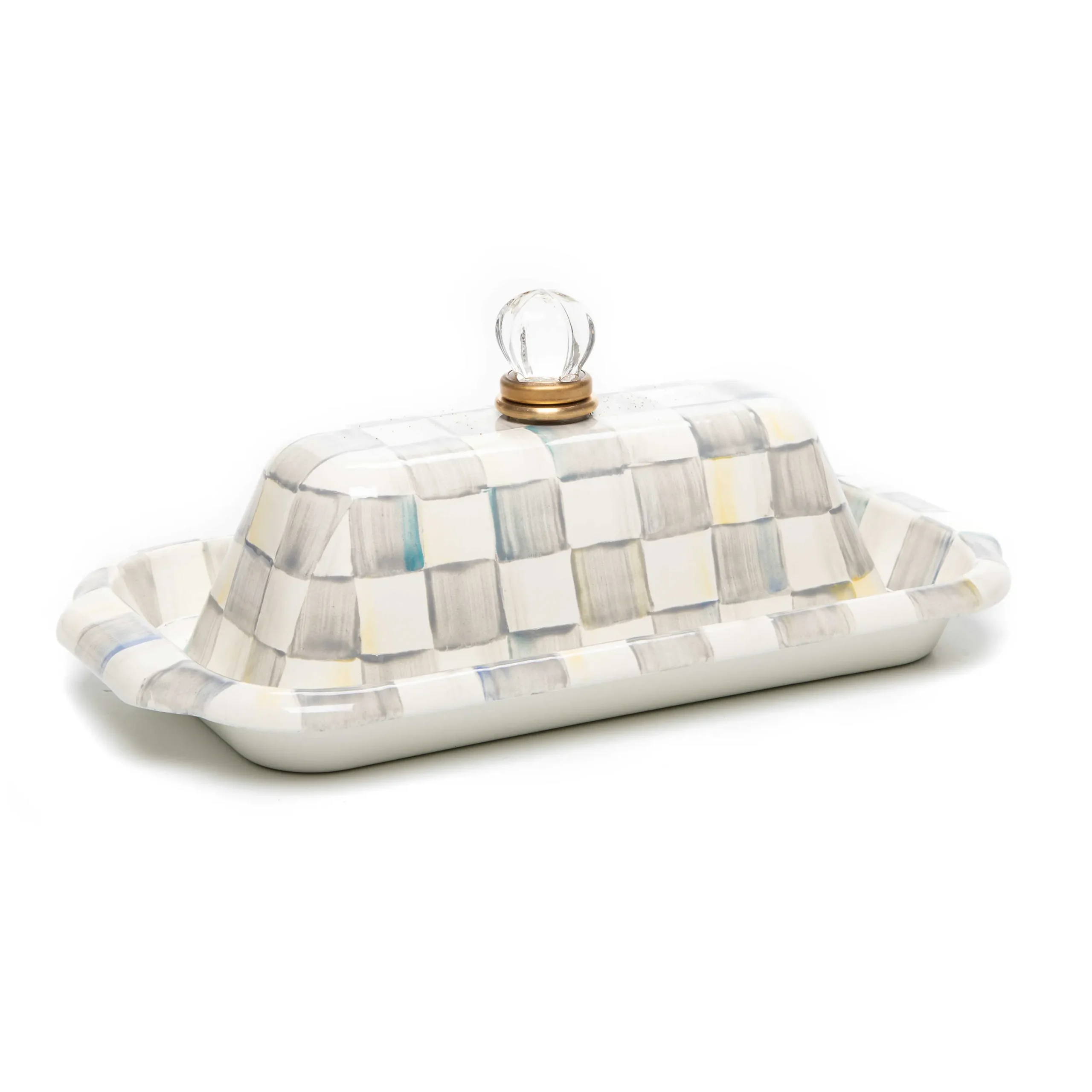MacKenzie-Childs Sterling Check Butter Box| Fall Entertaining|Kitchen Utensils & Tools