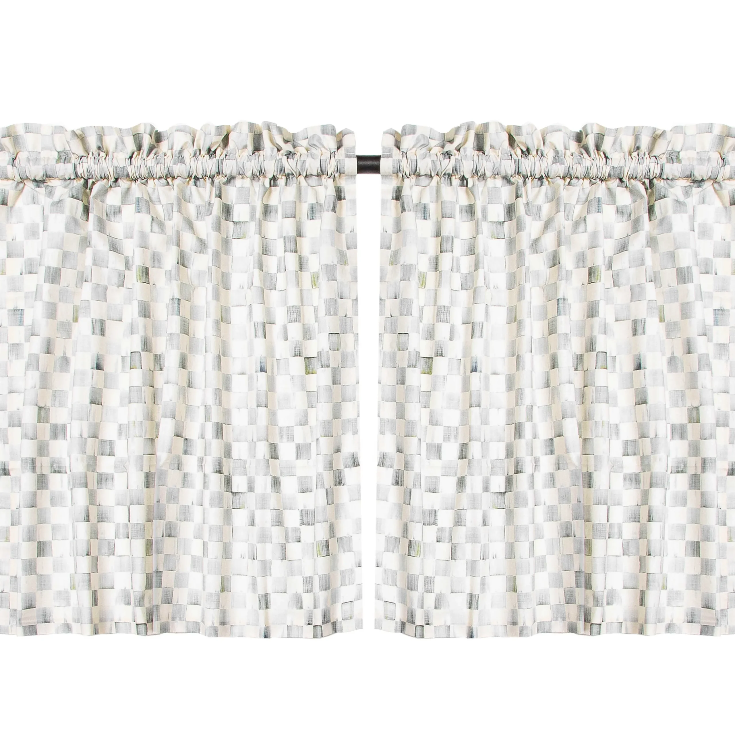 MacKenzie-Childs Sterling Check Cafe Curtains| Room Accents