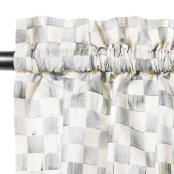 MacKenzie-Childs Sterling Check Cafe Curtains| Room Accents