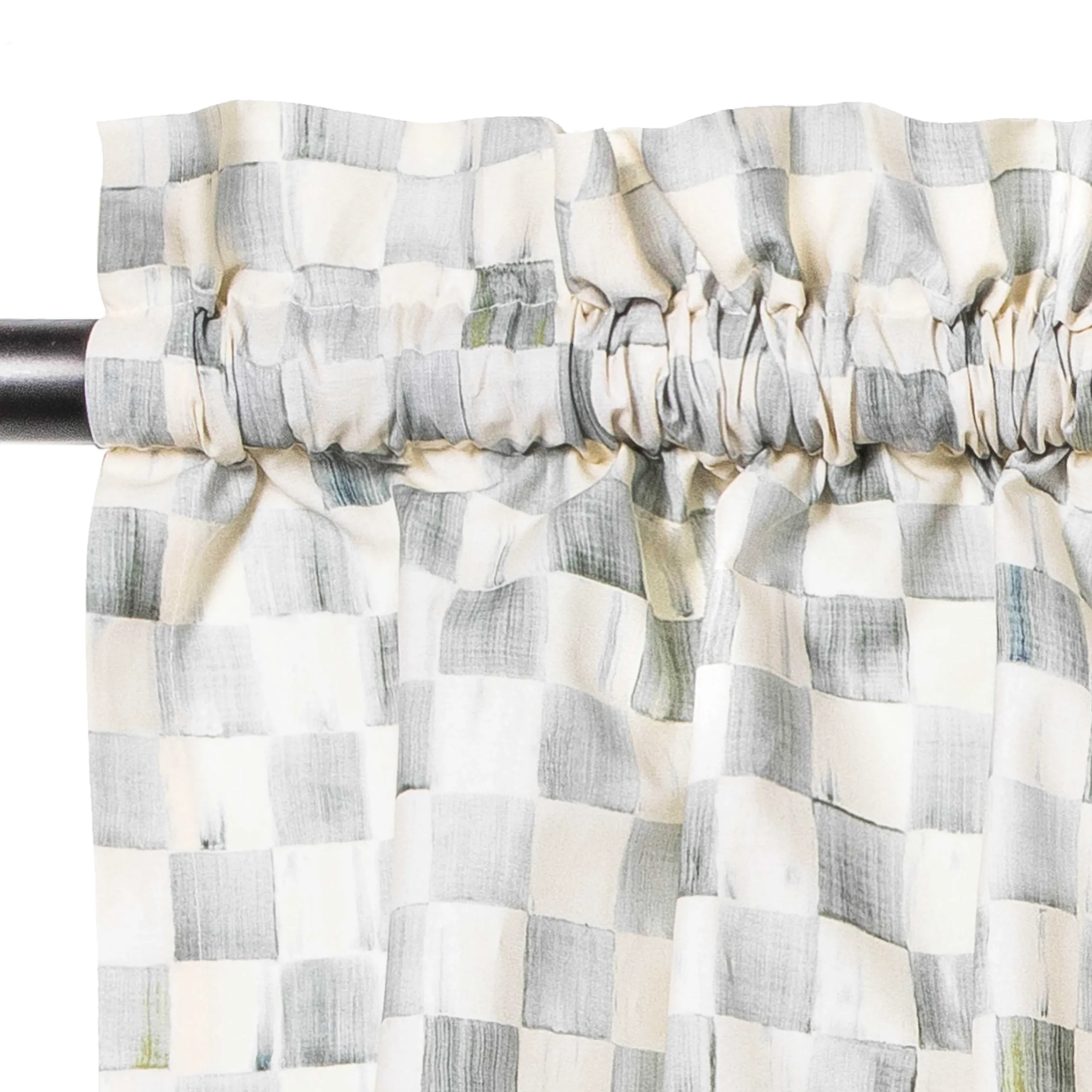 MacKenzie-Childs Sterling Check Cafe Curtains| Room Accents
