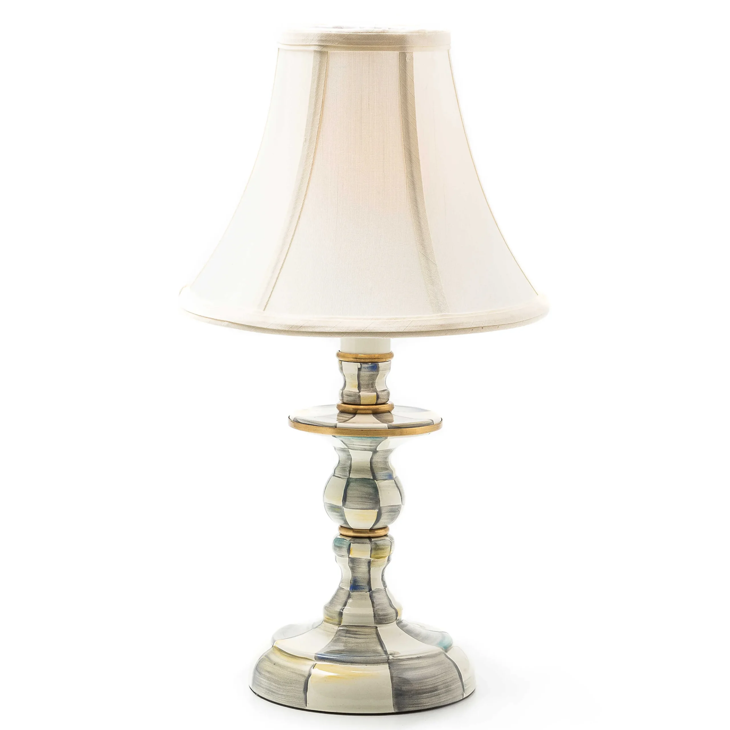 MacKenzie-Childs Sterling Check Candlestick Lamp| Lighting