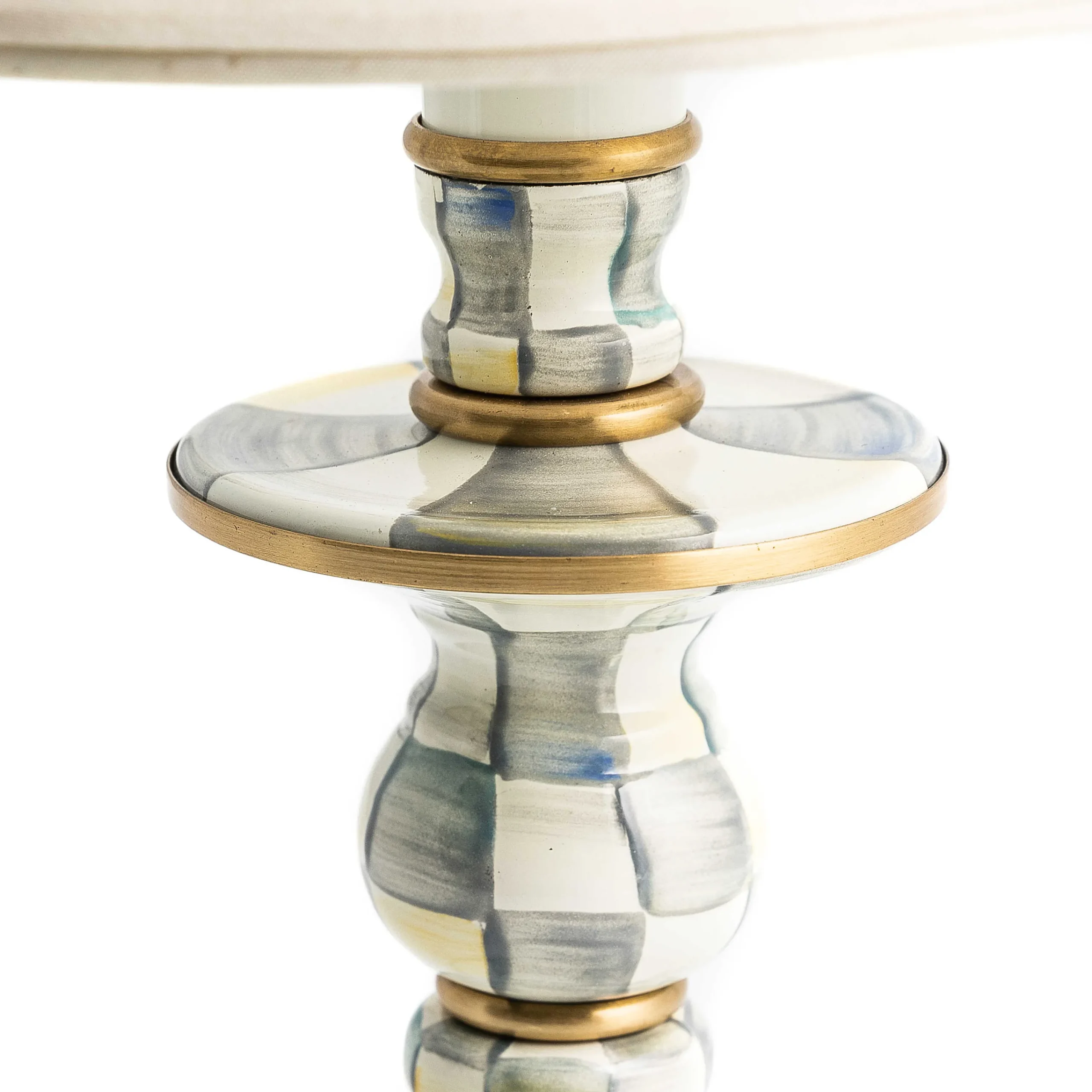MacKenzie-Childs Sterling Check Candlestick Lamp| Lighting