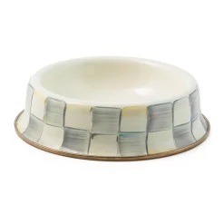 MacKenzie-Childs Sterling Check Cat Dish| Accessories