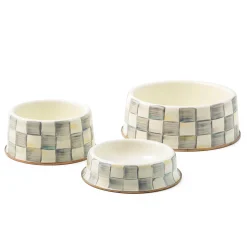 MacKenzie-Childs Sterling Check Cat Dish| Accessories