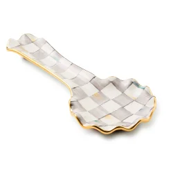 MacKenzie-Childs Sterling Check Ceramic Spoon Rest| Kitchen Utensils & Tools