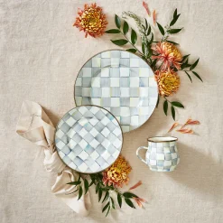 MacKenzie-Childs Sterling Check Chargers, Set of 4| Kitchen & Dining Sets|Fall Entertaining