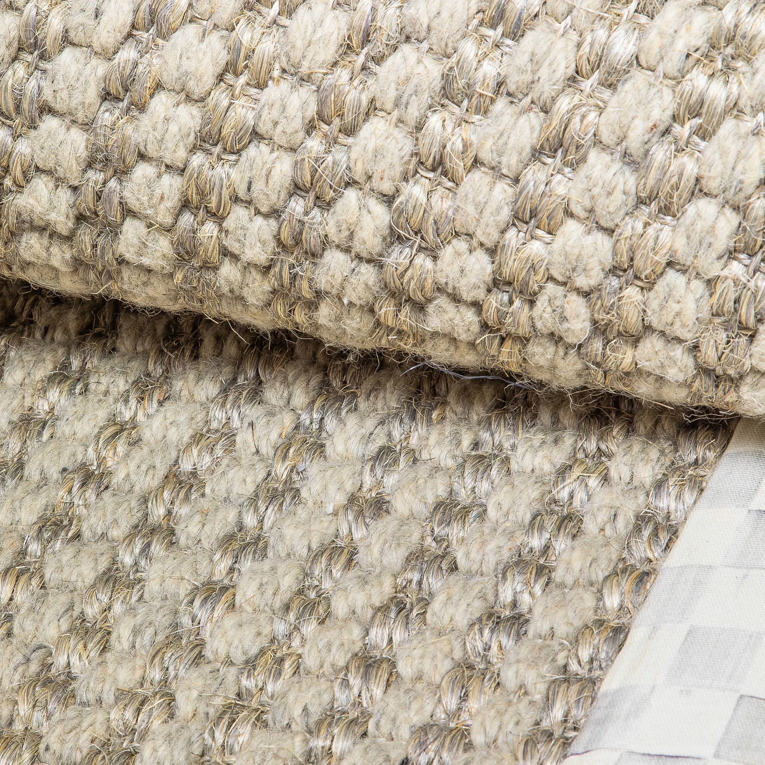 MacKenzie-Childs Sterling Check Chunky Sisal Wool Grey 2'6 x 9' Runner| Rugs