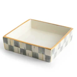 MacKenzie-Childs Sterling Check Cocktail Napkin Holder| Table Accessories|Kitchen Storage & Organization