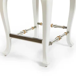 MacKenzie-Childs Sterling Check Counter Stool with Back| Dining Room & Kitchen