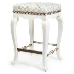 MacKenzie-Childs Sterling Check Counter Stool| Dining Room & Kitchen