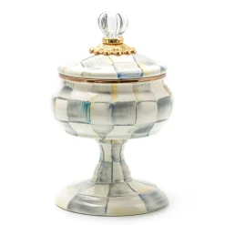 MacKenzie-Childs Sterling Check Curiosity Pot| Bath & Bath Accessories|Room Accents